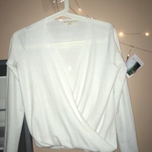 WHITE Wrap Up Urban Outfitters long sleeve